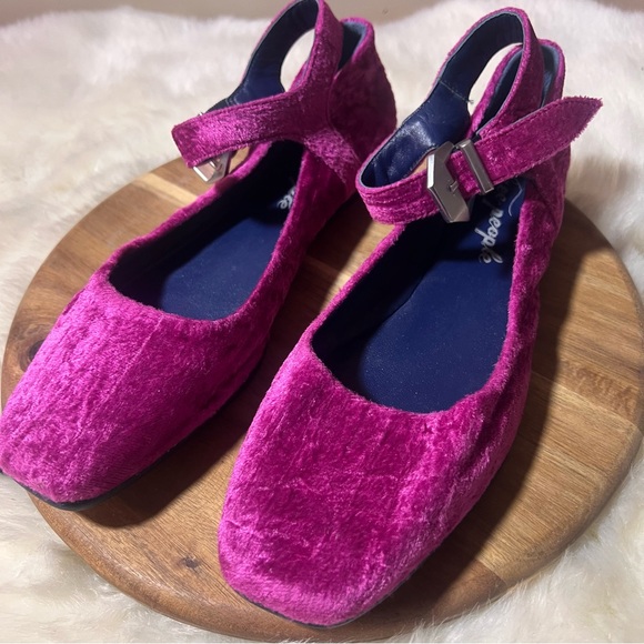 Free People Mystic Mary Jane Velvet Flats with Ankle Strap Size EU 40, US 10 - Picture 7 of 12